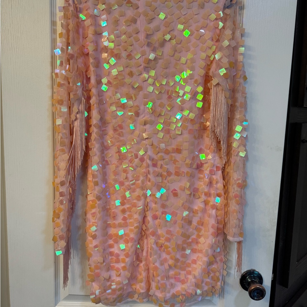 Glamorous Pink Sequin Mini Dress - Picture 2 of 5